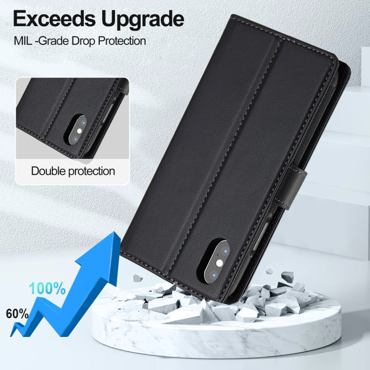 For iPhone XR LC.IMEEKE L2 Series Detachable Magsafe PU Phone Case with Lanyard(Black) - More iPhone Cases by LC.IMEEKE | Online Shopping UK | buy2fix