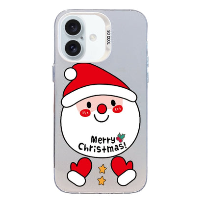 For iPhone 16 Christmas Series PC Full Coverage Pattern Phone Case(CW043 White) - iPhone 16 Cases by buy2fix | Online Shopping UK | buy2fix