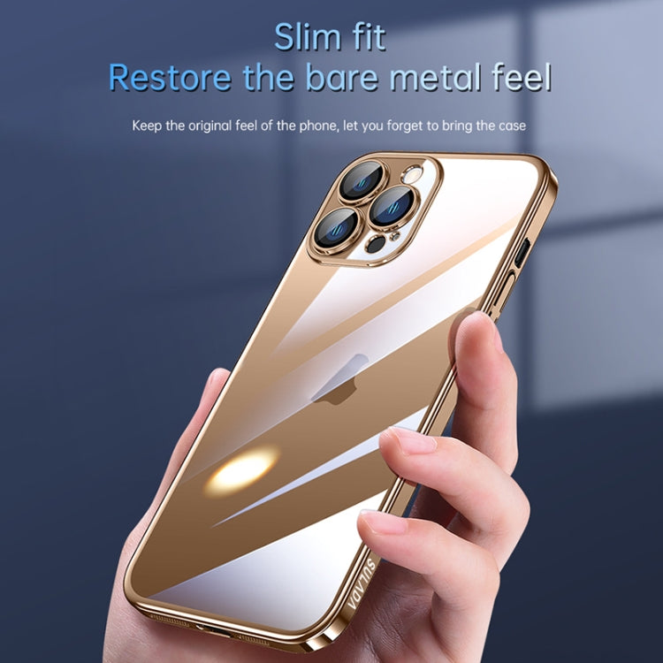 For iPhone 16 Plus SULADA JINGJIA Series Lens Protector Hard PC Phone Case(Gold) - iPhone 16 Plus Cases by SULADA | Online Shopping UK | buy2fix