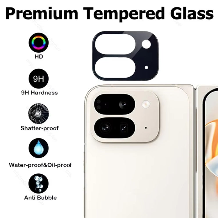 For Google Pixel 9 Pro Fold 3D 9H Camera Lens Tempered Glass Film(Black) - Google Tempered Glass by buy2fix | Online Shopping UK | buy2fix