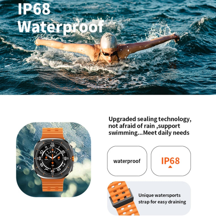 W7 1.43 inch IP68 Waterproof Smart Watch, Support Sedentary Reminder / Sleep Monitoring(Orange) - Smart Watches by buy2fix | Online Shopping UK | buy2fix