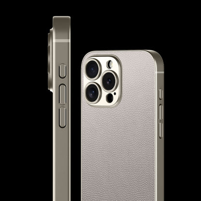 For iPhone 16 Pro Max GKK Metal Paint Skin Feel Leather Full Coverage Phone Case(Mountain Gray) - iPhone 16 Pro Max Cases by GKK | Online Shopping UK | buy2fix