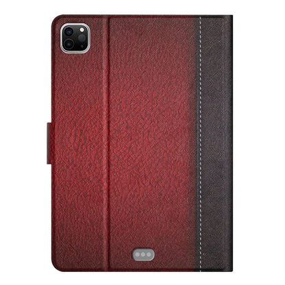 For iPad Pro 11 2024 Stitching Solid Color Flip Leather Smart Tablet Case(Red) - iPad Pro 11 2024 Cases by buy2fix | Online Shopping UK | buy2fix