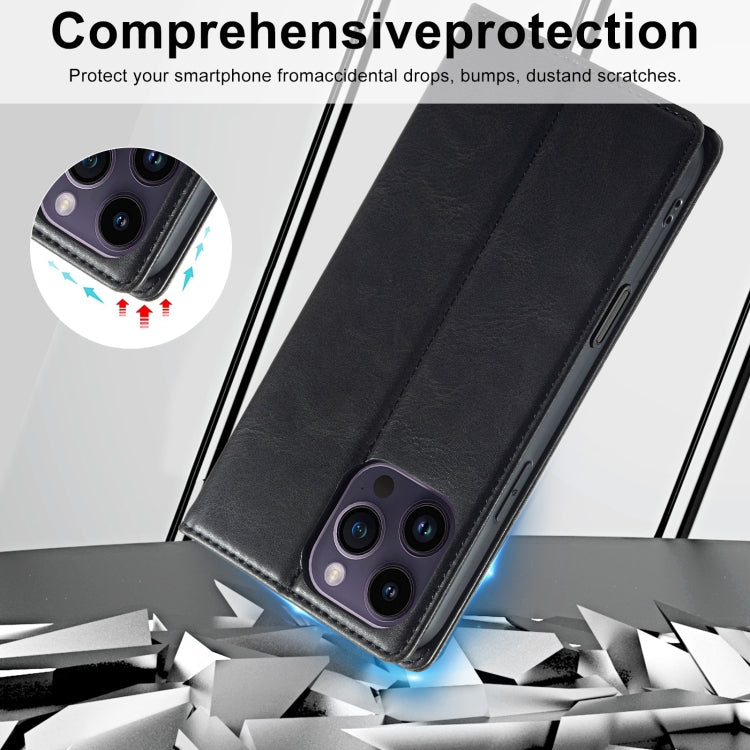 For iPhone 16 Pro Max LC.IMEEKE RFID Anti-theft Leather Phone Case(Black) - iPhone 16 Pro Max Cases by LC.IMEEKE | Online Shopping UK | buy2fix