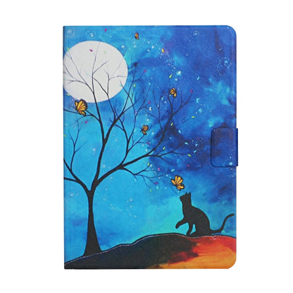 For iPad Pro 11 2024  Colored Drawing Pattern Flip Leather Smart Tablet Case(Moonlight Cat) - iPad Pro 11 2024 Cases by buy2fix | Online Shopping UK | buy2fix