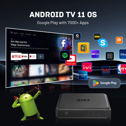 G1 Cortex-A55 Android 11 Quad-core CPU 4K HD Internet Set-top Box with Remote Control, 4GB+32GB(EU Plug) - Others by buy2fix | Online Shopping UK | buy2fix