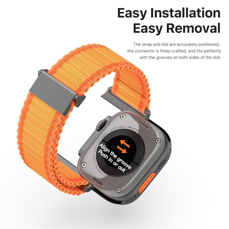 For Apple Watch Series 5 44mm DUX DUCIS YC Series Ocean Nylon Watch Band(Orange) - Watch Bands by DUX DUCIS | Online Shopping UK | buy2fix