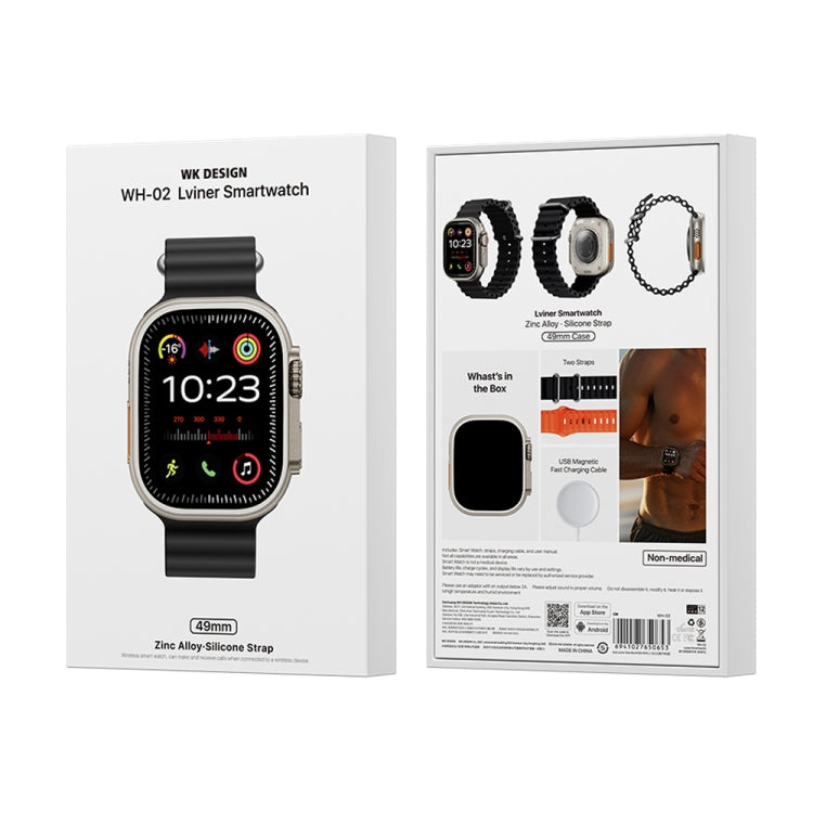 WK WH-02 Traveler 2.01 inch Smart Watch Supports Blood Oxygen Monitoring(Black) - Smart Watches by WK | Online Shopping UK | buy2fix