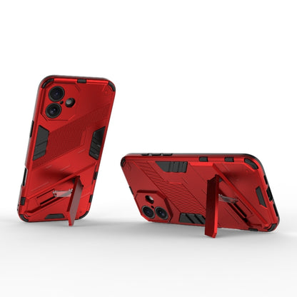 For iPhone 16 Plus Punk Armor 2 in 1 PC + TPU Phone Case with Holder(Red) - iPhone 16 Plus Cases by buy2fix | Online Shopping UK | buy2fix