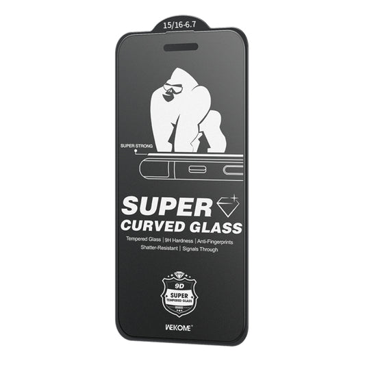 For iPhone 16 Plus / 15 Plus WK WTP-094 King Kong 6D Curved Frosted Tempered Glass Film - iPhone 16 Plus Cases by WK | Online Shopping UK | buy2fix