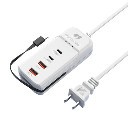 5 in 1 2 x PD 66W, 2 x USB Fast Charger Smart Power Socket, Length:1m(US Plug) - Multifunction Charger by buy2fix | Online Shopping UK | buy2fix