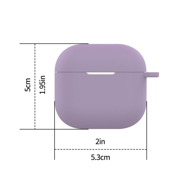 For AirPods 4 Silicone Earphone Protective Case with Hook(Lavender Grey) - For AirPods 4 by buy2fix | Online Shopping UK | buy2fix