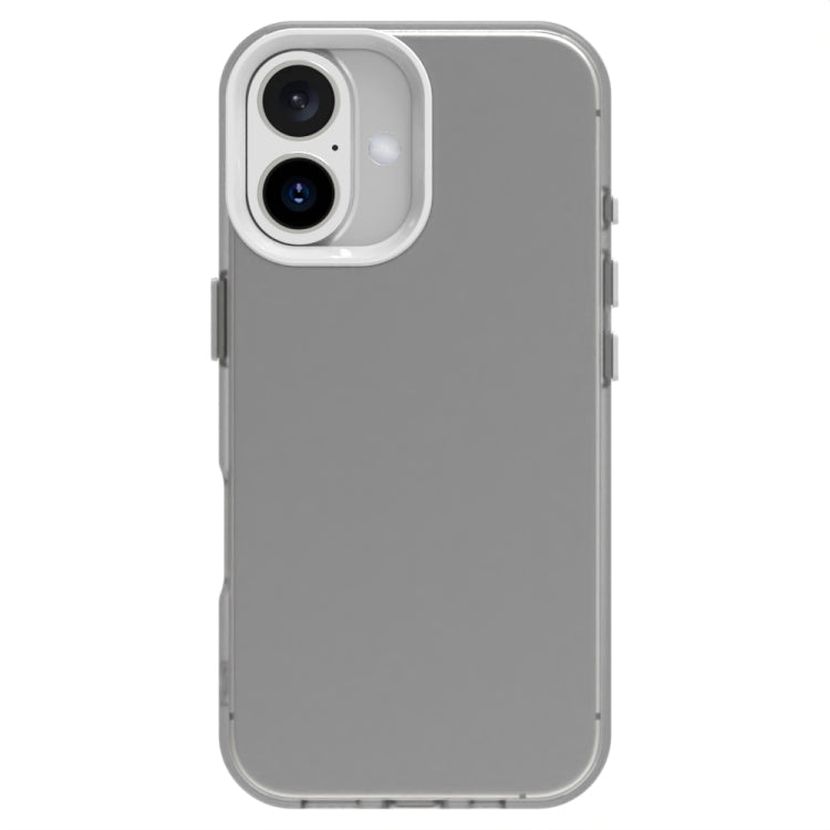 For iPhone 16 Candy PC Hybrid TPU Shockproof Phone Case(White) - iPhone 16 Cases by buy2fix | Online Shopping UK | buy2fix