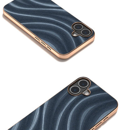 For iPhone 16 Plus Nano Electroplating Galactic Pattern Protective Phone Case(Blue) - iPhone 16 Plus Cases by buy2fix | Online Shopping UK | buy2fix