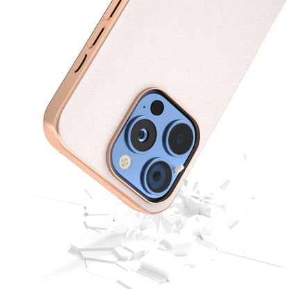 For iPhone 16 Pro Max Electroplating Frame Glitter Shockproof Phone Case(White) - iPhone 16 Pro Max Cases by buy2fix | Online Shopping UK | buy2fix