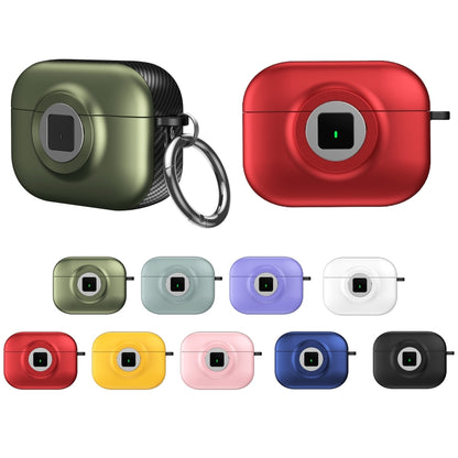 For AirPods 3 Camera Series PC + TPU Headset Shockproof Carbon Fibre Case(Red) - For AirPods 3 by buy2fix | Online Shopping UK | buy2fix