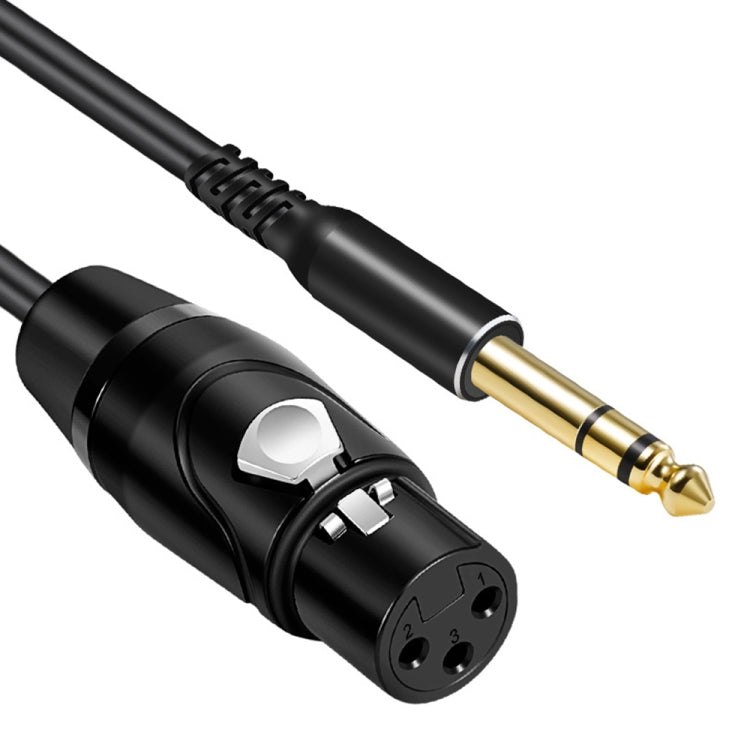 6.35mm to XRL Canon Female Dual Channel Microphone Audio Cable, Length:2m(Black) - Microphone Audio Cable & Connector by buy2fix | Online Shopping UK | buy2fix