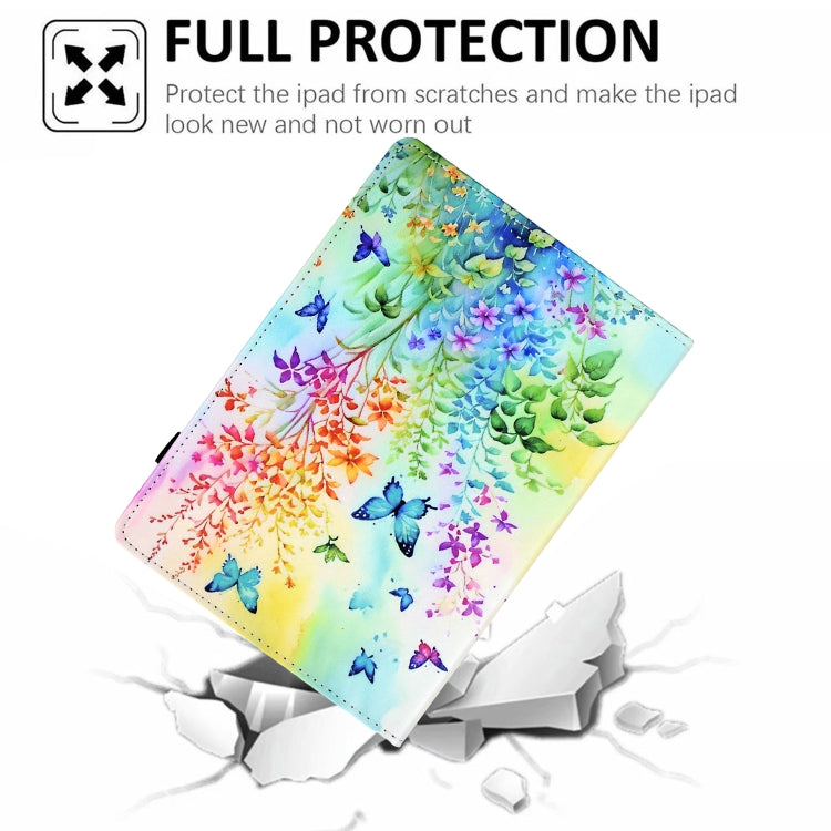 For iPad Air 11 2024 Painted Pattern Leather Tablet Case(Colorful Flowers) - iPad Air 11 2024 Cases by buy2fix | Online Shopping UK | buy2fix