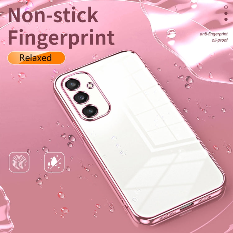 For Samsung Galaxy S25 5G Transparent Plating Fine Hole Phone Case(Silver) - Galaxy S25 5G Cases by buy2fix | Online Shopping UK | buy2fix