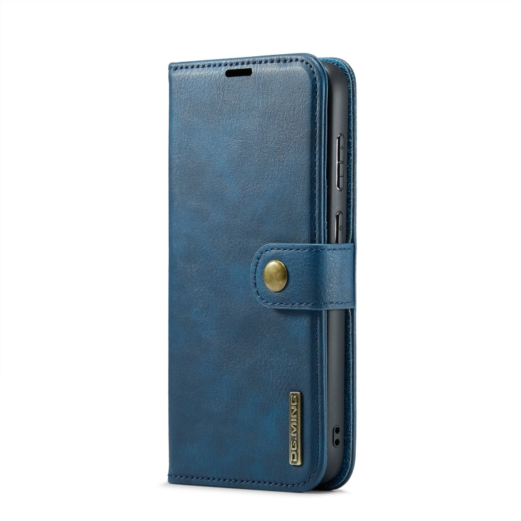 For Samsung Galaxy S24 FE 5G DG.MING Crazy Horse Texture Detachable Magnetic Leather Case(Blue) - Galaxy S24 FE 5G Cases by DG.MING | Online Shopping UK | buy2fix