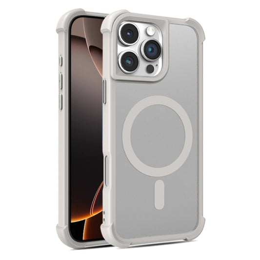 For iPhone 16 Pro Skin Feel MagSafe Phone Case(Grey) - iPhone 16 Pro Cases by buy2fix | Online Shopping UK | buy2fix