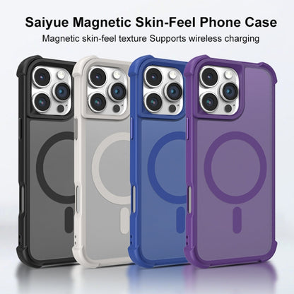 For iPhone 16 Pro Skin Feel MagSafe Phone Case(Black) - iPhone 16 Pro Cases by buy2fix | Online Shopping UK | buy2fix