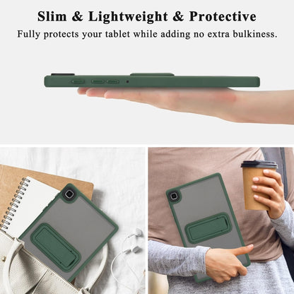 For Samsung Galaxy Tab A7 Lite Skin Feel Holder PC Hybrid TPU Tablet Case(Dark Green) - Tab A7 Lite T220 / T225 by buy2fix | Online Shopping UK | buy2fix