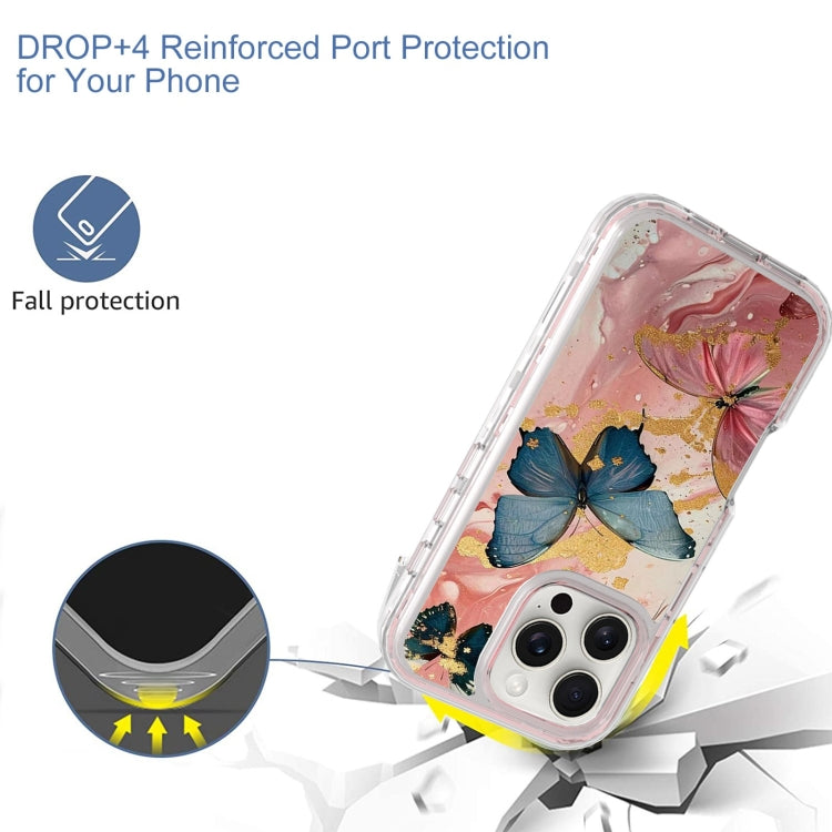 For iPhone 16 Pro Small Fresh Sticker PC + TPU Shockproof Phone Case(Butterfly) - iPhone 16 Pro Cases by buy2fix | Online Shopping UK | buy2fix