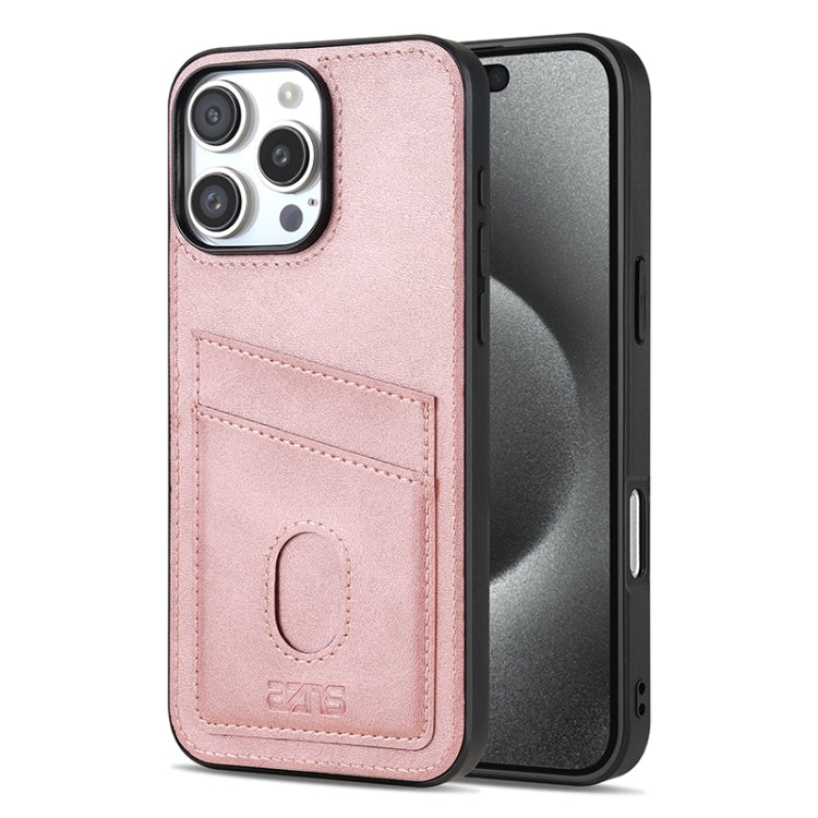 For iPhone 16 Pro AZNS K1 Series Card Slot Business Phone Case(Pink) - iPhone 16 Pro Cases by AZNS | Online Shopping UK | buy2fix