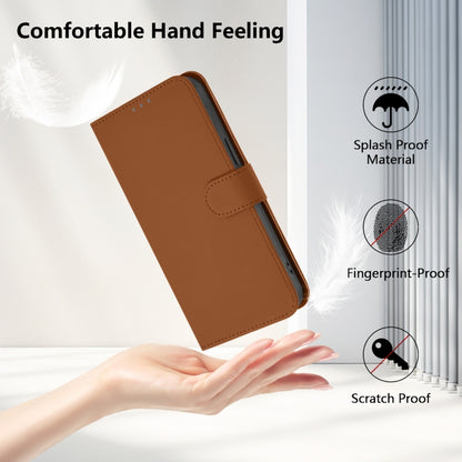 For Ulefone Note 17 Pro Skin Feel Solid Color Leather Phone Case with Lanyard(Brown) - Ulefone Cases by buy2fix | Online Shopping UK | buy2fix