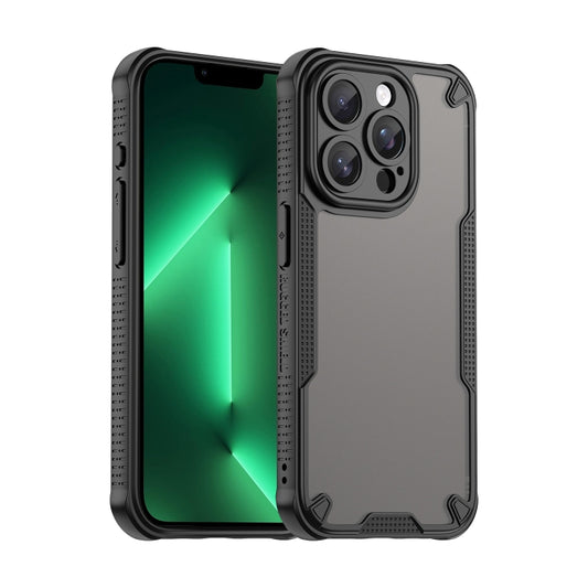 For iPhone 13 Pro Max Armor Glaze PC Hybrid TPU Phone Case(Black) - iPhone 13 Pro Max Cases by buy2fix | Online Shopping UK | buy2fix