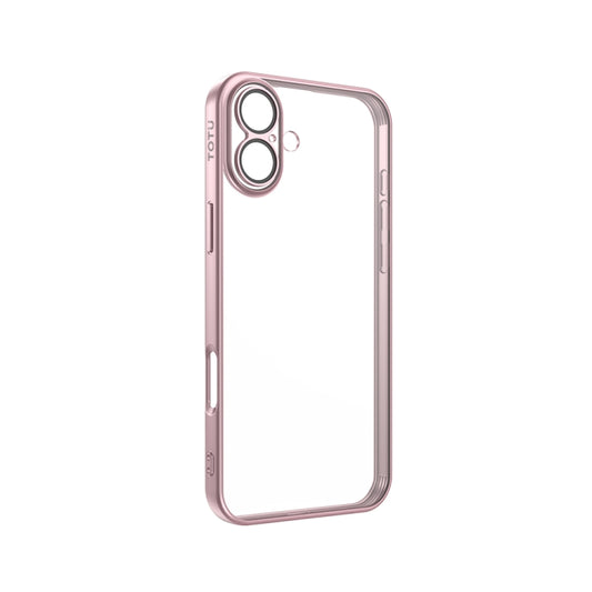 For iPhone 16 TOTU PC-2 Soft Jane Series Electroplated TPU Phone Case with Lens Film(Pink) - iPhone 16 Cases by TOTUDESIGN | Online Shopping UK | buy2fix