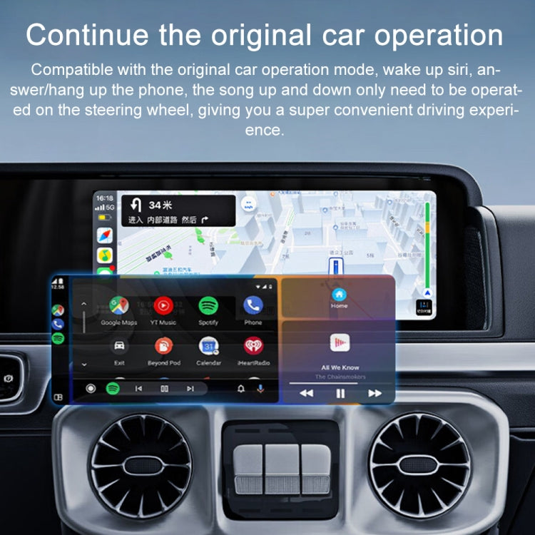 CarPlay and Android Auto Dual Interface Wireless Car Connectivity Box, Length:20cm(Black) - Bluetooth Adapters by buy2fix | Online Shopping UK | buy2fix