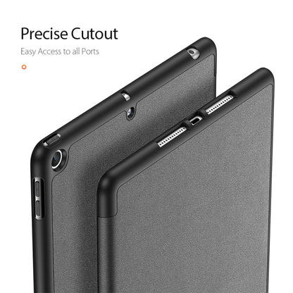 For iPad 9.7 inch(2017)/9.7 inch(2018)/iPad 6 DUX DUCIS Domo Series Horizontal Flip Magnetic PU Leather Case with Three-folding Holder & Pen Slot(Gray) - iPad 9.7 (2018) & (2017) Cases by DUX DUCIS | Online Shopping UK | buy2fix