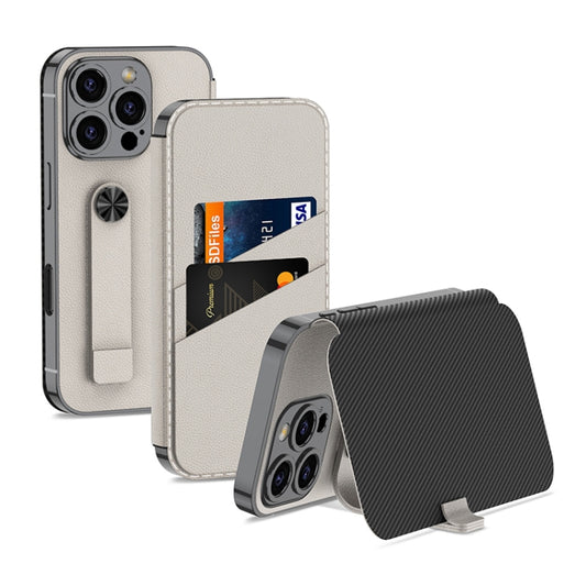 For iPhone 16 Pro GKK Plating Phantom Flip Leather MagSafe Phone Case(Titanium Gray) - iPhone 16 Pro Cases by GKK | Online Shopping UK | buy2fix