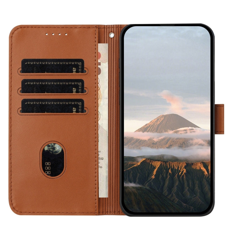 For Tecno Spark Go 2024 Triangle Pattern Buckle Clasp Leather Phone Case(Brown) - Tecno Cases by buy2fix | Online Shopping UK | buy2fix