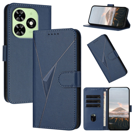 For Tecno Spark Go 2024 Triangle Pattern Buckle Clasp Leather Phone Case(Royal Blue) - Tecno Cases by buy2fix | Online Shopping UK | buy2fix