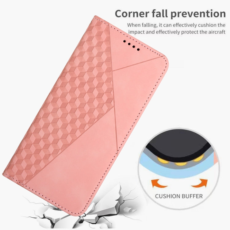 For Samsung Galaxy S25 / S24 5G Diamond Splicing Skin Feel Magnetic Leather Phone Case(Rose Gold) - Galaxy S25 5G Cases by buy2fix | Online Shopping UK | buy2fix