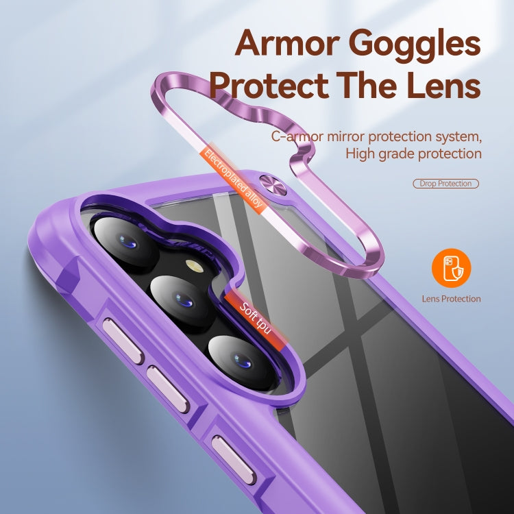 For Samsung Galaxy S25+ 5G TPU + PC Lens Protection Phone Case(Purple) - Galaxy S25+ 5G Cases by buy2fix | Online Shopping UK | buy2fix