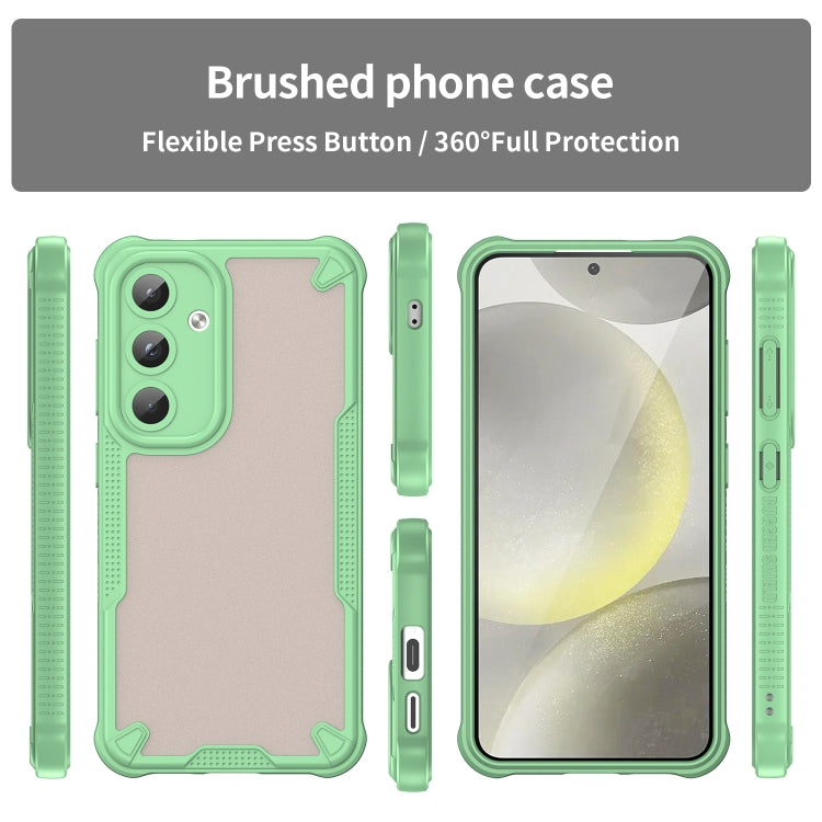 For Samsung Galaxy S25 5G Armor Glaze PC Hybrid TPU Phone Case(Green) - Galaxy S25 5G Cases by buy2fix | Online Shopping UK | buy2fix