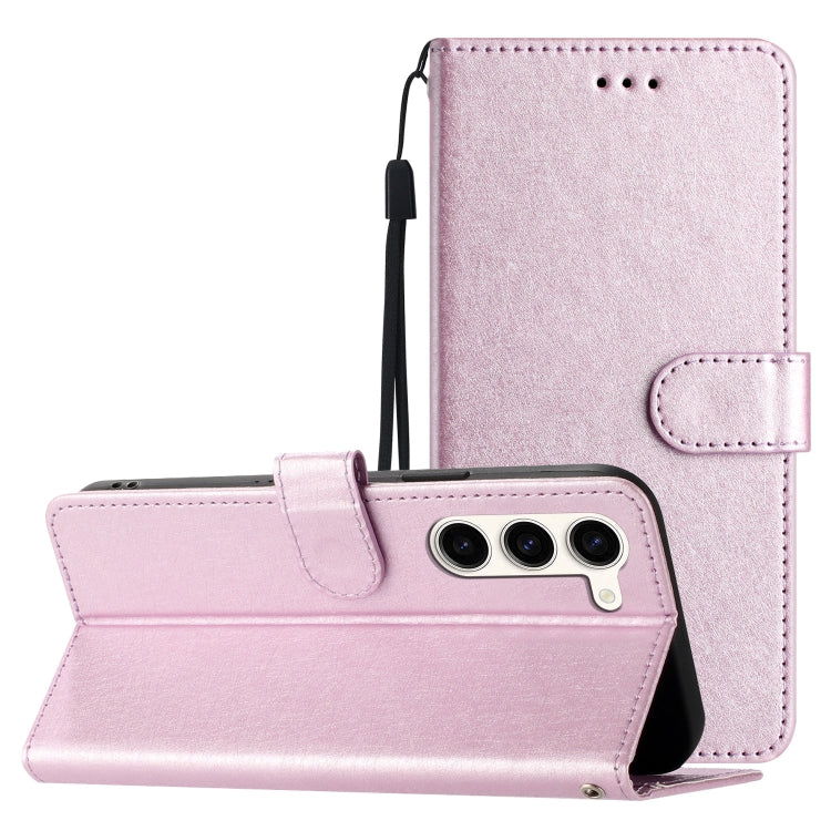 For Samsung Galaxy S25+ 5G Silk Texture Horizontal Flip Leather Phone Case(Rose Pink) - Galaxy S25+ 5G Cases by buy2fix | Online Shopping UK | buy2fix