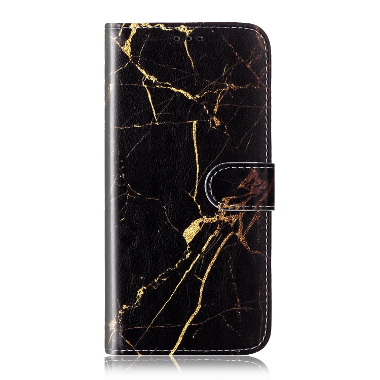 For Samsung Galaxy S25 Ultra 5G Colored Drawing Marble Pattern Leather Phone Case(Black Gold Marble) - Galaxy S25 Ultra 5G Cases by buy2fix | Online Shopping UK | buy2fix