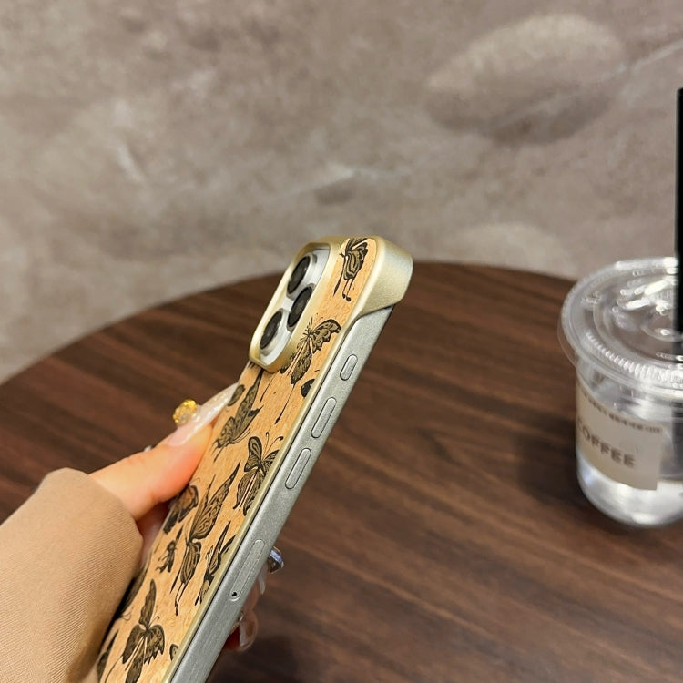 For iPhone 16 Pro Max Denior A18 WoodenPaint MagSafe Phone Case(Tree Pattern) - iPhone 16 Pro Max Cases by Denior | Online Shopping UK | buy2fix