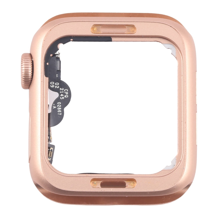 For Apple Watch Series 5 40MM GPS Aluminium Alloy Middle Frame Bezel Plate with Crown Spin Axis Flex Cable(Gold) - Middle Frame by buy2fix | Online Shopping UK | buy2fix