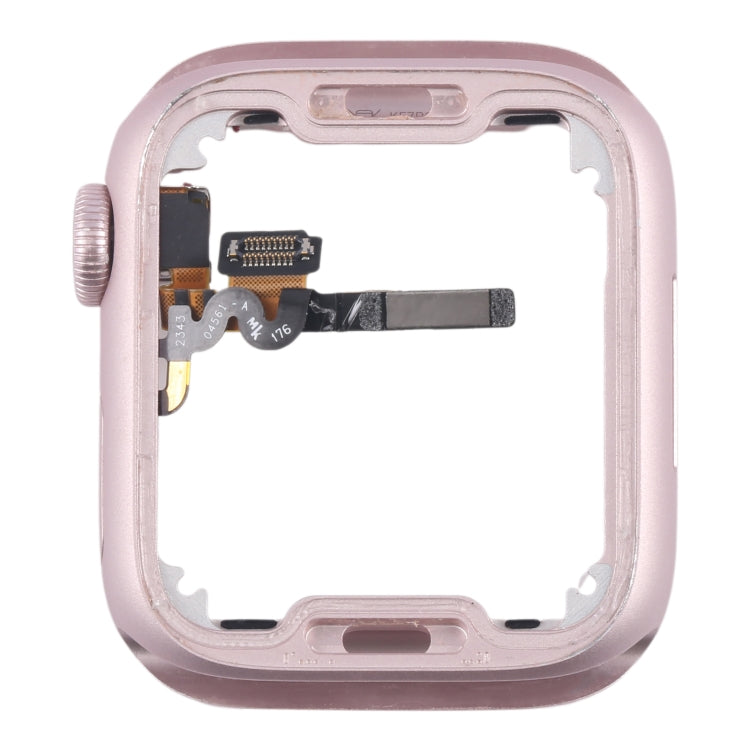 For Apple Watch Series 9 41MM LTE Aluminium Alloy Middle Frame Bezel Plate with Crown Spin Axis Flex Cable(Pink) - Middle Frame by buy2fix | Online Shopping UK | buy2fix