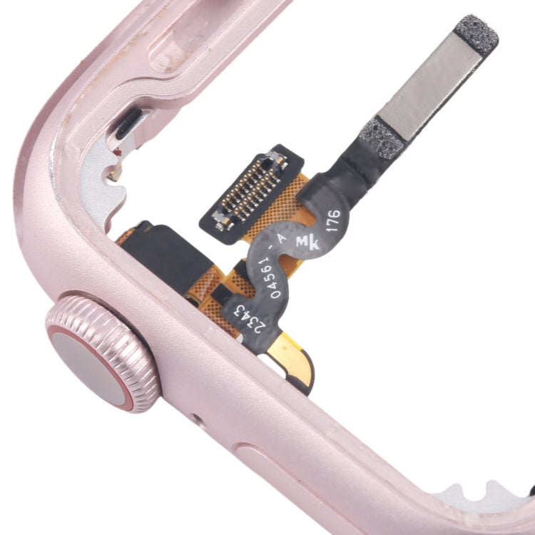 For Apple Watch Series 9 41MM LTE Aluminium Alloy Middle Frame Bezel Plate with Crown Spin Axis Flex Cable(Pink) - Middle Frame by buy2fix | Online Shopping UK | buy2fix