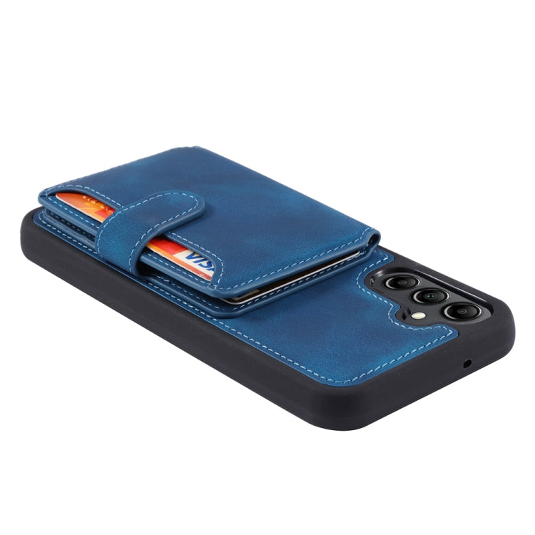 For Samsung Galaxy S25+ 5G Skin Feel Dream RFID Anti-theft PU Card Bag Phone Case(Peacock Blue) - Galaxy S25+ 5G Cases by buy2fix | Online Shopping UK | buy2fix