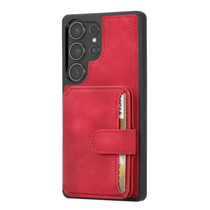 For Samsung Galaxy S25 Ultra 5G Skin Feel Dream RFID Anti-theft PU Card Bag Phone Case(Red) - Galaxy S25 Ultra 5G Cases by buy2fix | Online Shopping UK | buy2fix