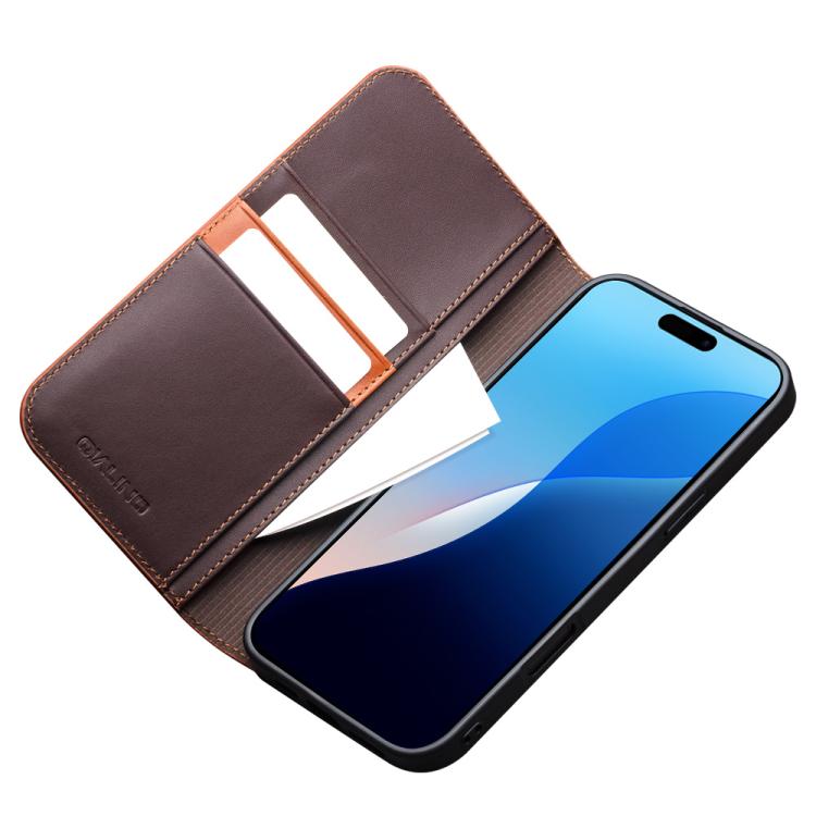 For iPhone 16 Pro Max QIALINO Classic Gen2 Genuine Leather Phone Case(Brown) - iPhone 16 Pro Max Cases by QIALINO | Online Shopping UK | buy2fix