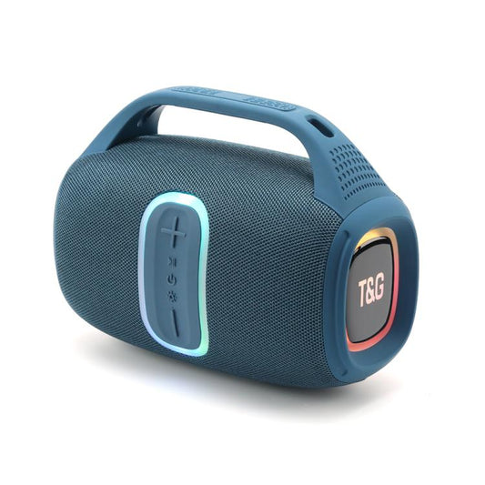 T&G TG674 TWS Outdoor Portable Wireless Bluetooth Speaker with RGB Light(Blue) - Desktop Speaker by T&G | Online Shopping UK | buy2fix